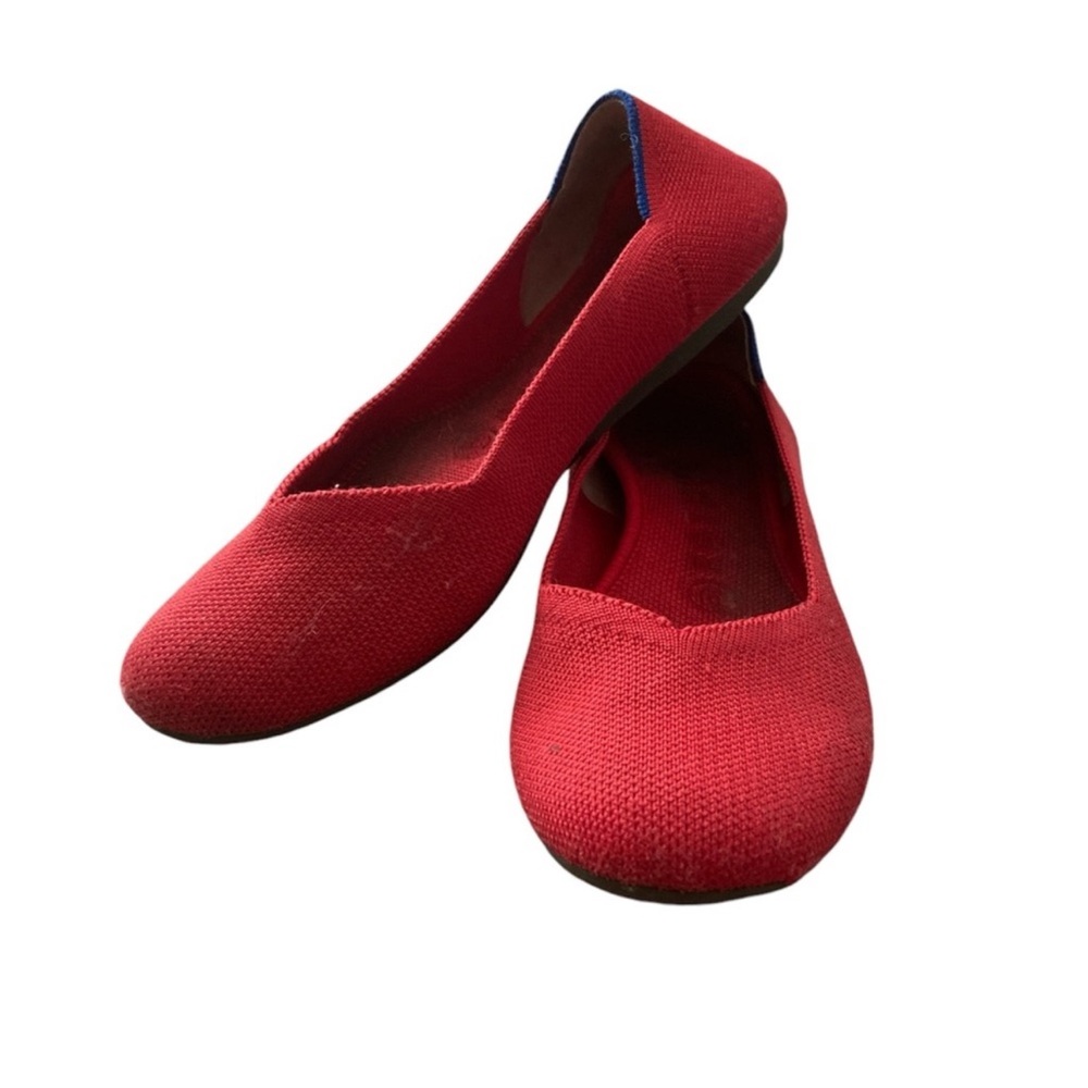 Rothy's “The Flat” in bright red